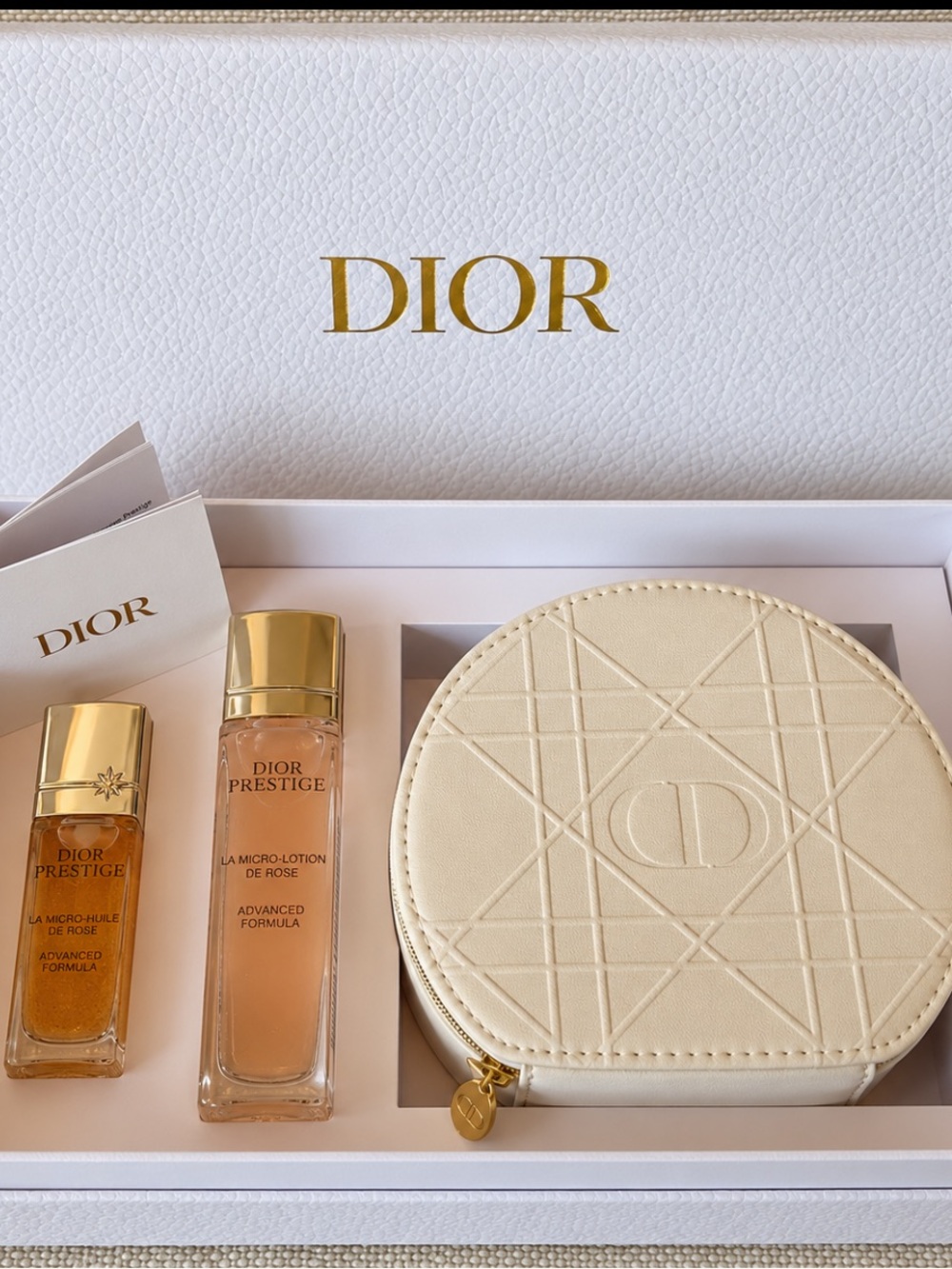 NWT Dior Prestige Skincare Gift Set Travel Case Serum Lotion